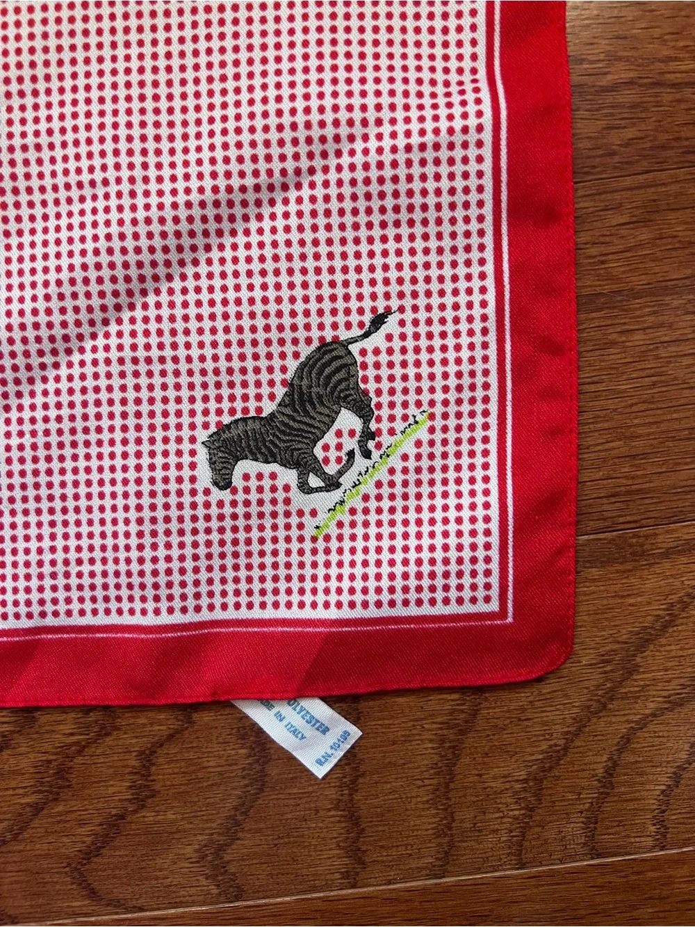 Vintage Italian Micro Polka Dot Scarf | Made in Italy